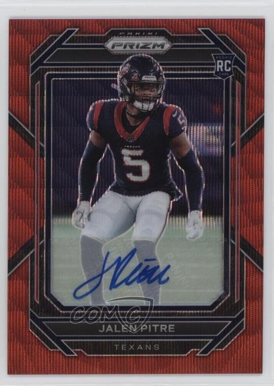 2022 Panini Prizm Rookies Red Wave Prizm Auto /149 Jalen Pitre #383 Auto 1r64