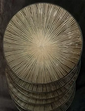 Home Trends Natural Serenity Brown Tan Salad Plates Set Of 4