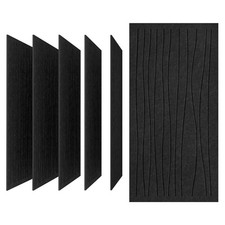 6 Pack Acoustic Wall Panels, 47.2"x23.6" Sound 47.2" x 23.6"-6PCS, Black