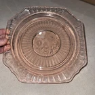 Anchor Hocking Mayfair Open Rose Pink Depression Glass Dinner Plate 9.5" Vintage