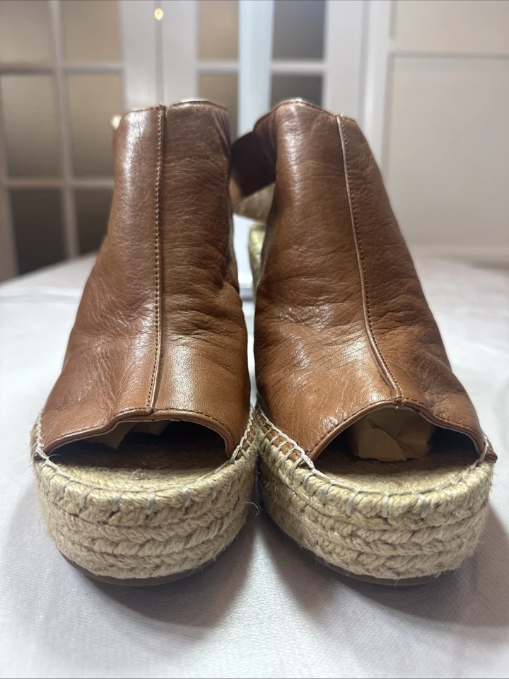 Kenneth Cole Mujer Olivia Cuero Suave Hebilla Alpargatas 8.5 Coñac Tostado Tacones Foto 3 de 4