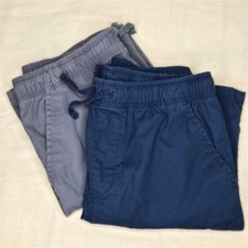 Wonder Nation 2 Pair Kids Navy  Gray Elastic Drawstring Waist Shorts Size XL
