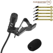 Microphone Portable 100HZ-20KHZ Black Cardioid Lapel Lavalier Lecturer