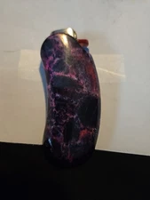 Vtg Lighter Cover Marbeled Metal Case For Mini BIC Western Holder Black Purple