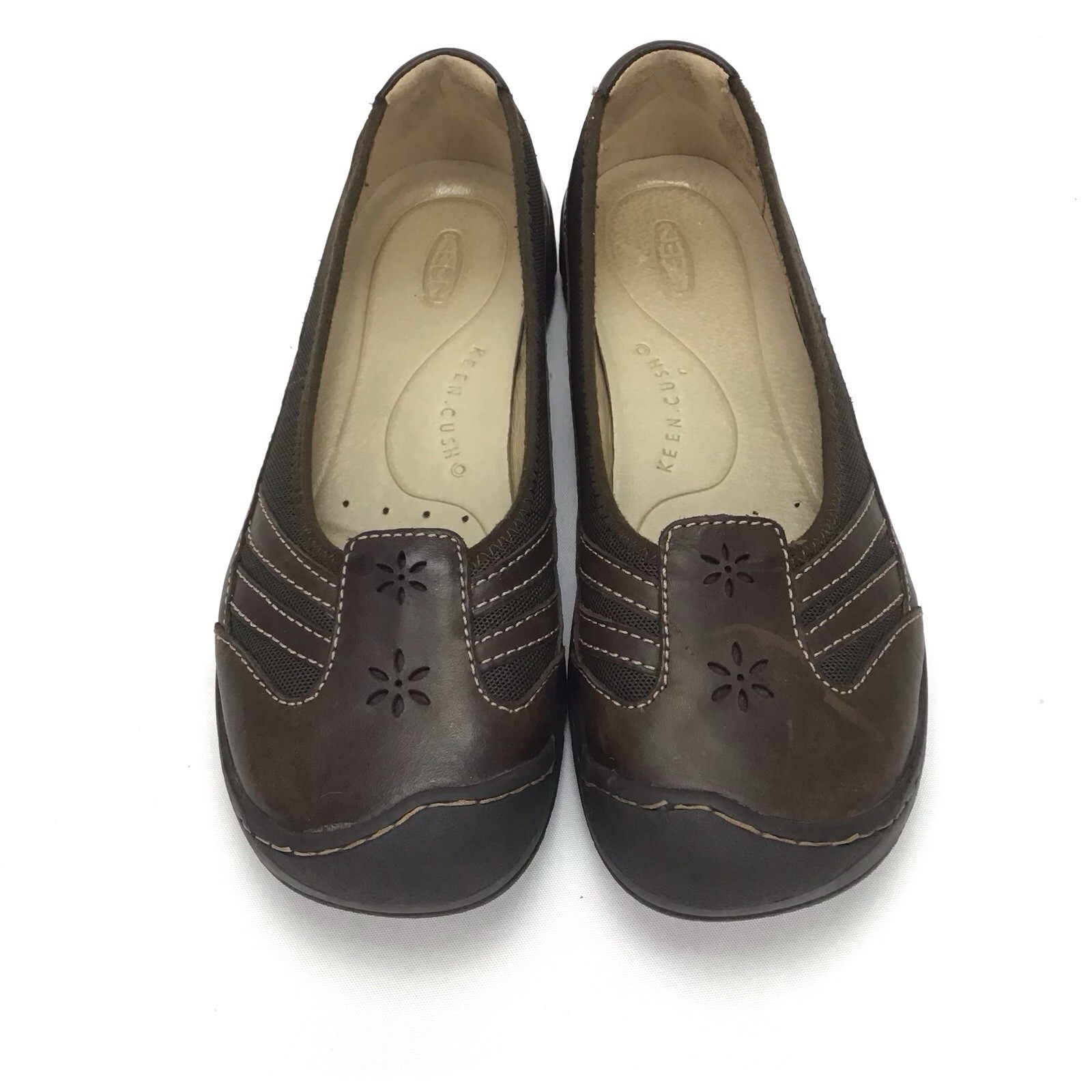 Scarpe mocassino donna Keen Cush in pelle marrone taglia 10