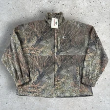 NOS Mossy Oak Brush Camo Fleece Jacket Men’s XL Walker’s Lake II Hunting NWT