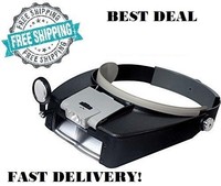 Jewelers Head Headband Magnifier Magnifying Glasses Light Visor Loupe Led Jewelers Head Headband Magnifier Magnifying Glasses Light Visor Loupe Led