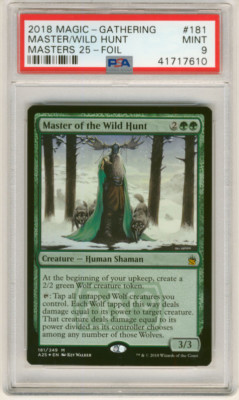 MAGIC MTG MASTERS 25 MASTER OF THE WILD HUNT #181 FOIL PSA 9 MINT