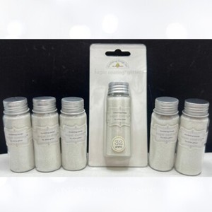 Doodlebug Designs SUGAR COATING Glitter Lily White Lot of 6