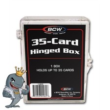  6 Pack BCW 35-Card Hinged Plastic Box Holders For Trading Cards/TCG FREE SHIP
