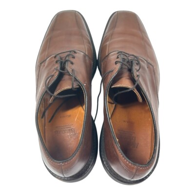 Allen Edmonds Warren Brown Leather Loafer Derby Shoes Lace 