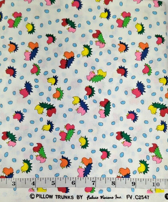 Easter Chicks And Eggs BTY Cotton Sew Quilt Craft Fabric Vision #C2547