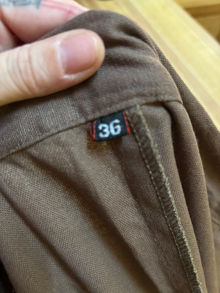 PANTALONES PIRATAS RENACENTISTAS MEDIEVALES CON CORDÓN MARRÓN POCO SEXUAL Foto 3 de 3