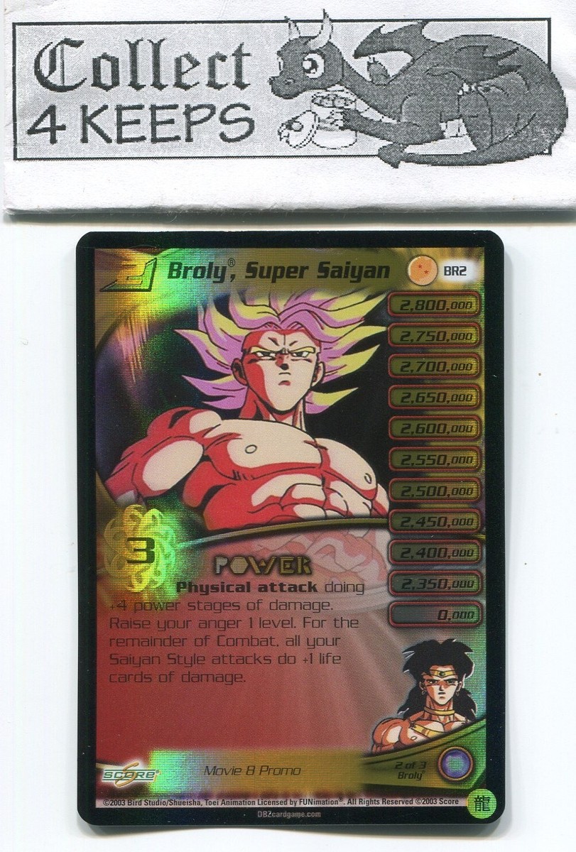 Score Dragon Ball Z TCG Broly Super Saiyan Gold Foil Movie Promo