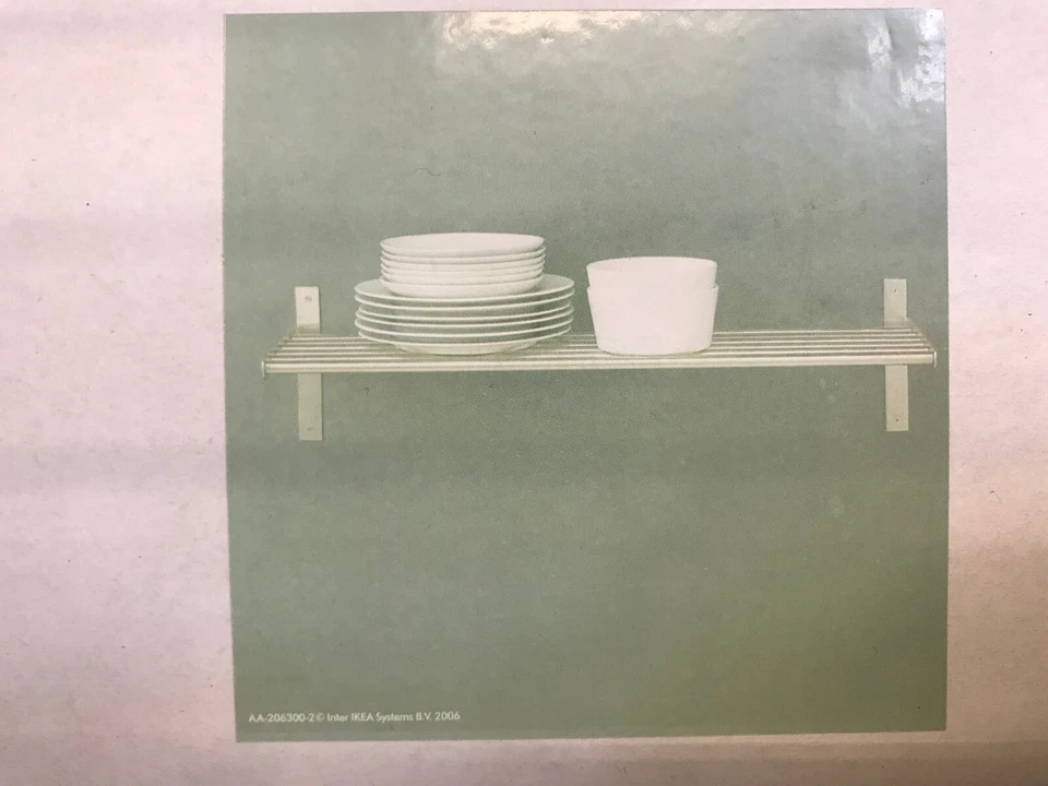 GRUNDTAL Kitchen Home Wall Shelf Rack Holder, Stainless Steel, Multi Use 60cm - Image 4 of 4