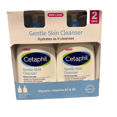 Cetaphil Gentle Skin Cleanser (Pack of 2)  40 Ounces Total 2 Pack