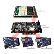 2.6" inch TFT LCD Resistive Touch Shield for Arduino Due,MEGA 2560,Uno w/Library
