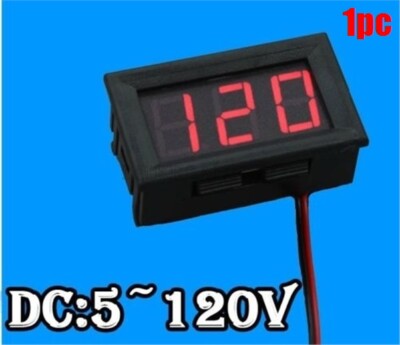 Electric Meter Digital Display Led 0.56 Inch Digital Voltmeter 5V~120V Two Li lx