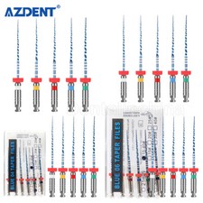 AZDENT Dental NiTi Endo V Blue Engine Use Root Canal Rotary Files 21mm/25mm
