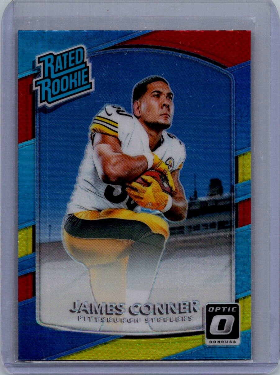 2017 Donruss Optic Red & Yellow Prizm Rated Rookie #172 James Conner RC