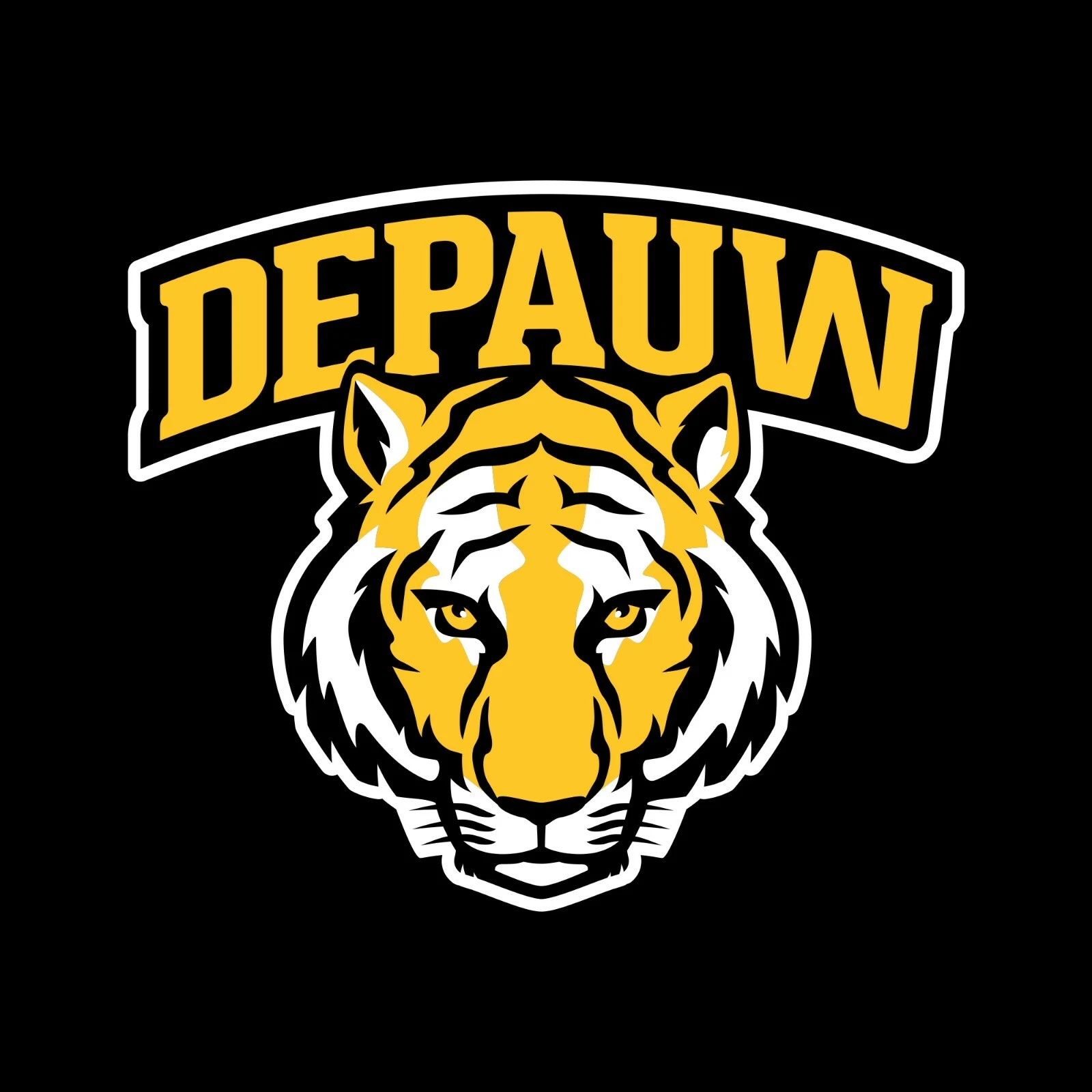 Depauw Tigers Arch Logo Hoodie