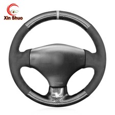 Genuine Leather Carbon Fiber Steering Wheel Cover For Peugeot 206 2002-009 206sw Genuine Leather Carbon Fiber Steering Wheel Cover For Peugeot 206 2002-009 206sw