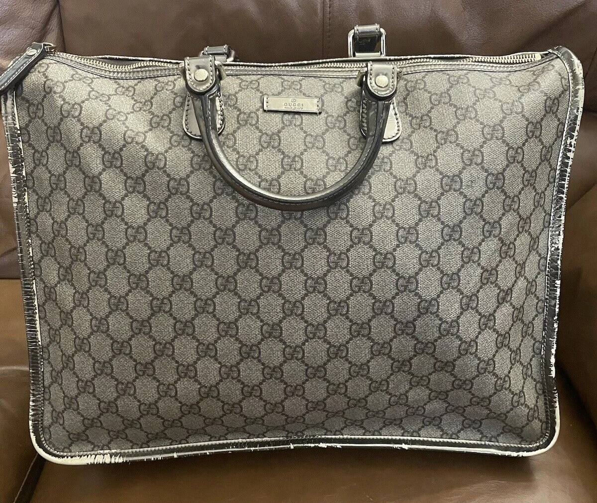 GUCCI BORSA USATA GG PLUS TELA RIVESTITA MONOGRAMMA MEDIA JOY BOSTON
