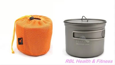 TOAKS Titanium 900ml D115 Pot POT-900-D115 - 4-1/2" (115mm) Diameter Camping Pot