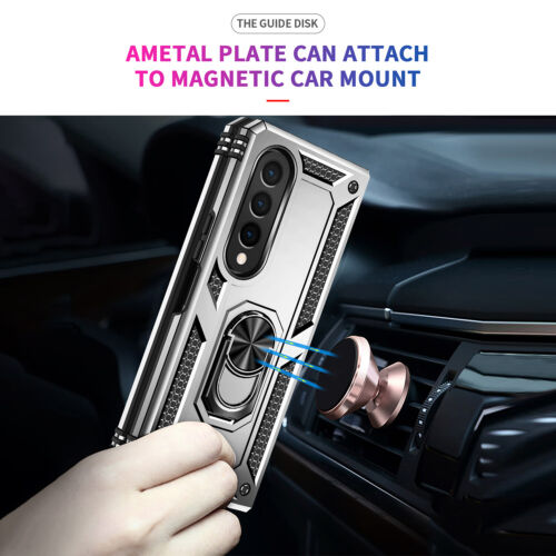 Heavy Duty Shockproof Case For Samsung Galaxy Z Fold 6/5/4/3 Metal Ring Stand - Picture 35 of 88