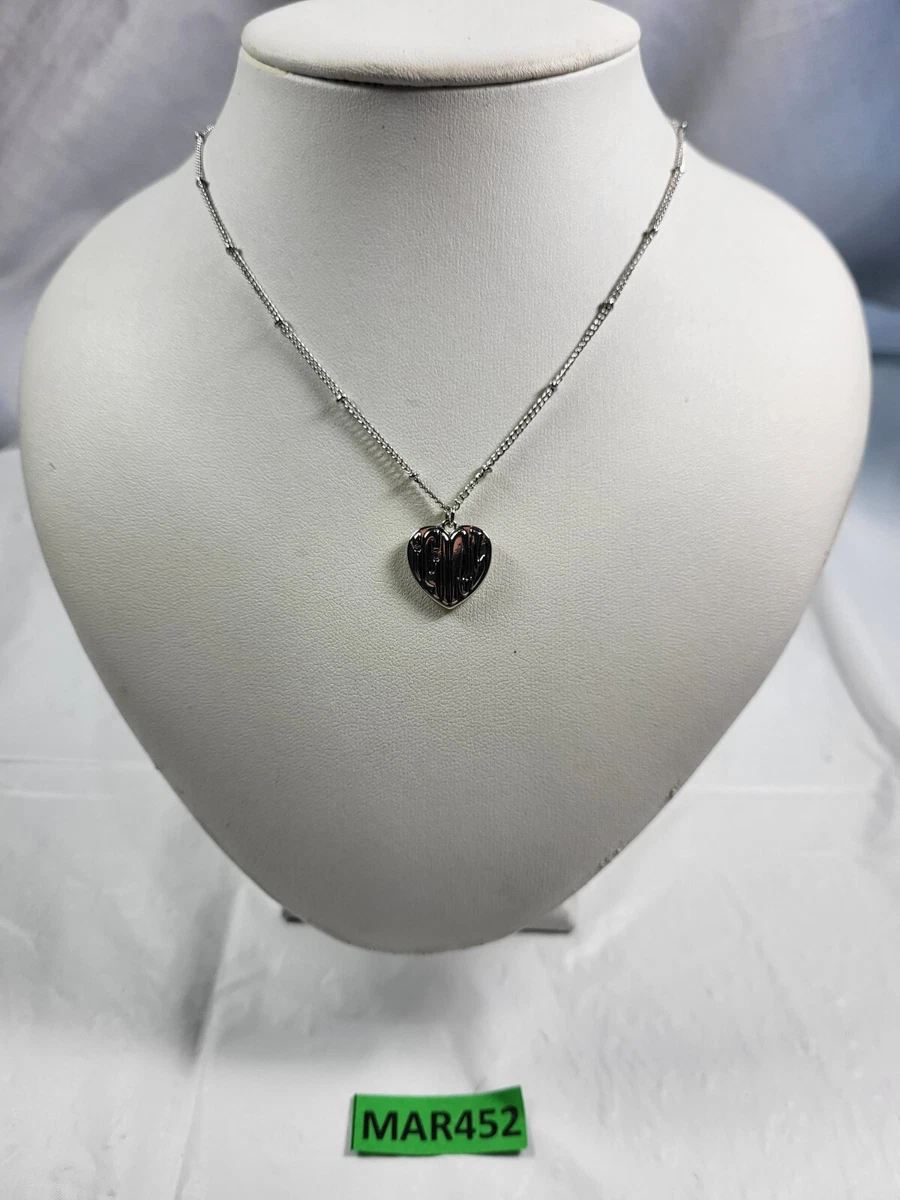 Brandy Melville Silver Heart Girls Pendant Necklace Costume