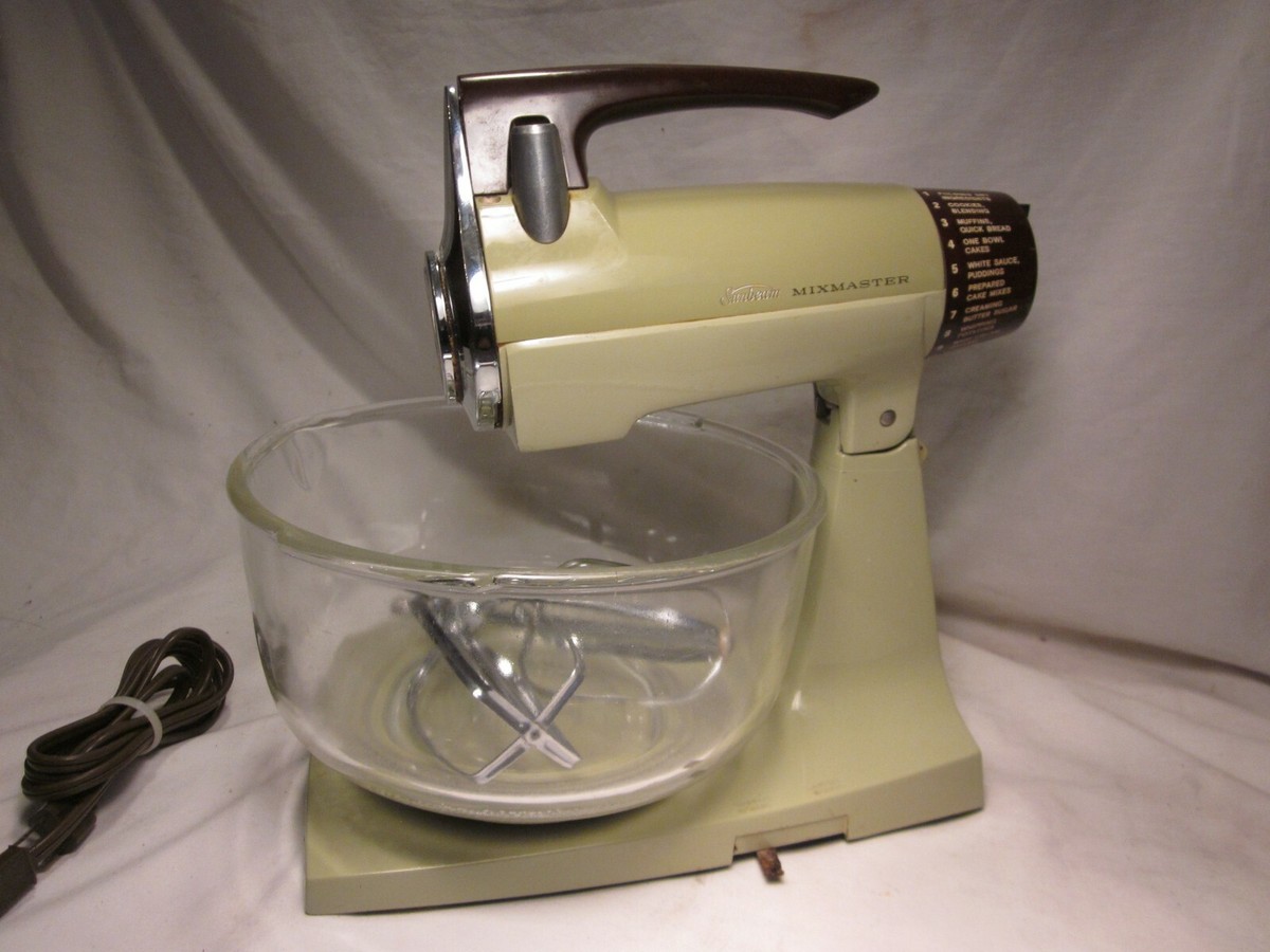 Vintage Sunbeam Mixmaster 12 speed blender w/ Fire-King bowl | eBay