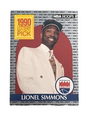 Excellent: Vintage 1990-91 NBA HOOPS Lionel Simmons Sacramento Kings Rookie Card