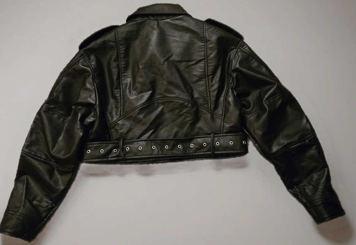【ZARA】vintage leather biker jacket NWOT Zara Leather Biker Jacket Steven Miesel 5479/311 Black moto