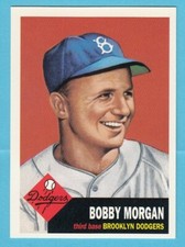 1953 Topps Baseball Reprint # 85 Bobby Morgan -- Brooklyn Dodgers -- Box 733