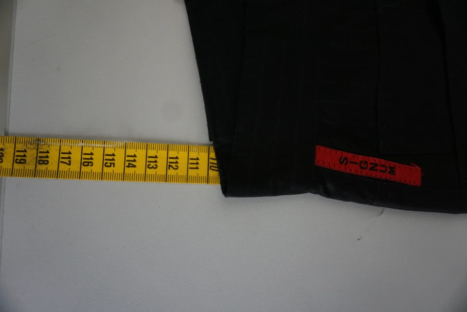 Signum Denver Hombre Confort Fit Pantalón Rayas 32/32 W32 L32 Fino Negro Nuevo - Imagen 4 de 4