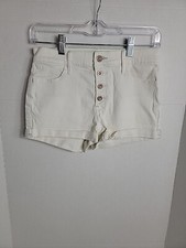 Abercrombie Kids Girl's White Button Up Denim Shorts, 15/16