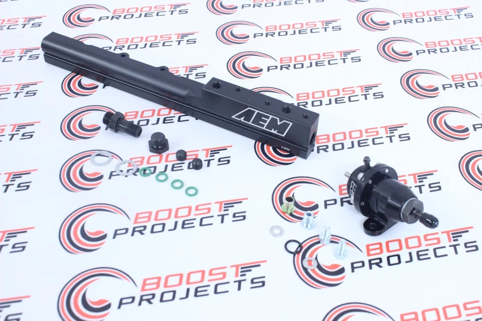 AEM Aluminum Fuel Rail + Adj Pressure Regulator For Honda Civic B16A2 B16A3  - Изображение 4 из 4