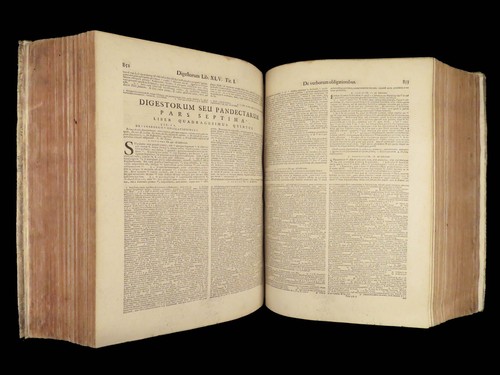 1740 Justinian LAW Corpus Juris Civilis Codex Digest Godefroy Commentary HUGE - Picture 17 of 24