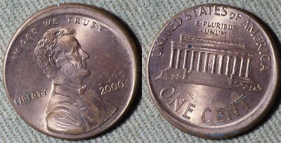 Error : Lincoln Cent 2000 Broadstruck, Off Center IREC1780