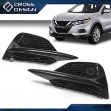 Pair Fog Light Covers Bezels Set Fit For 2020-2022 Nissan Rogue Sport S SV 