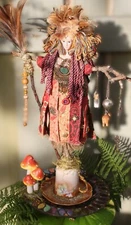 Spirit Doll Voodoo Earth Goddess Mixed Media Art Doll Spiritual Intention