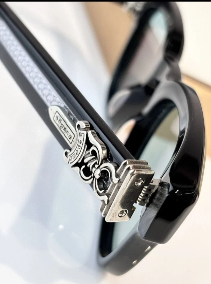 Chrome Hearts COUNTVOLUTED Eyeglasses Frame Black Silver 49□23-147 Luxury Unisex