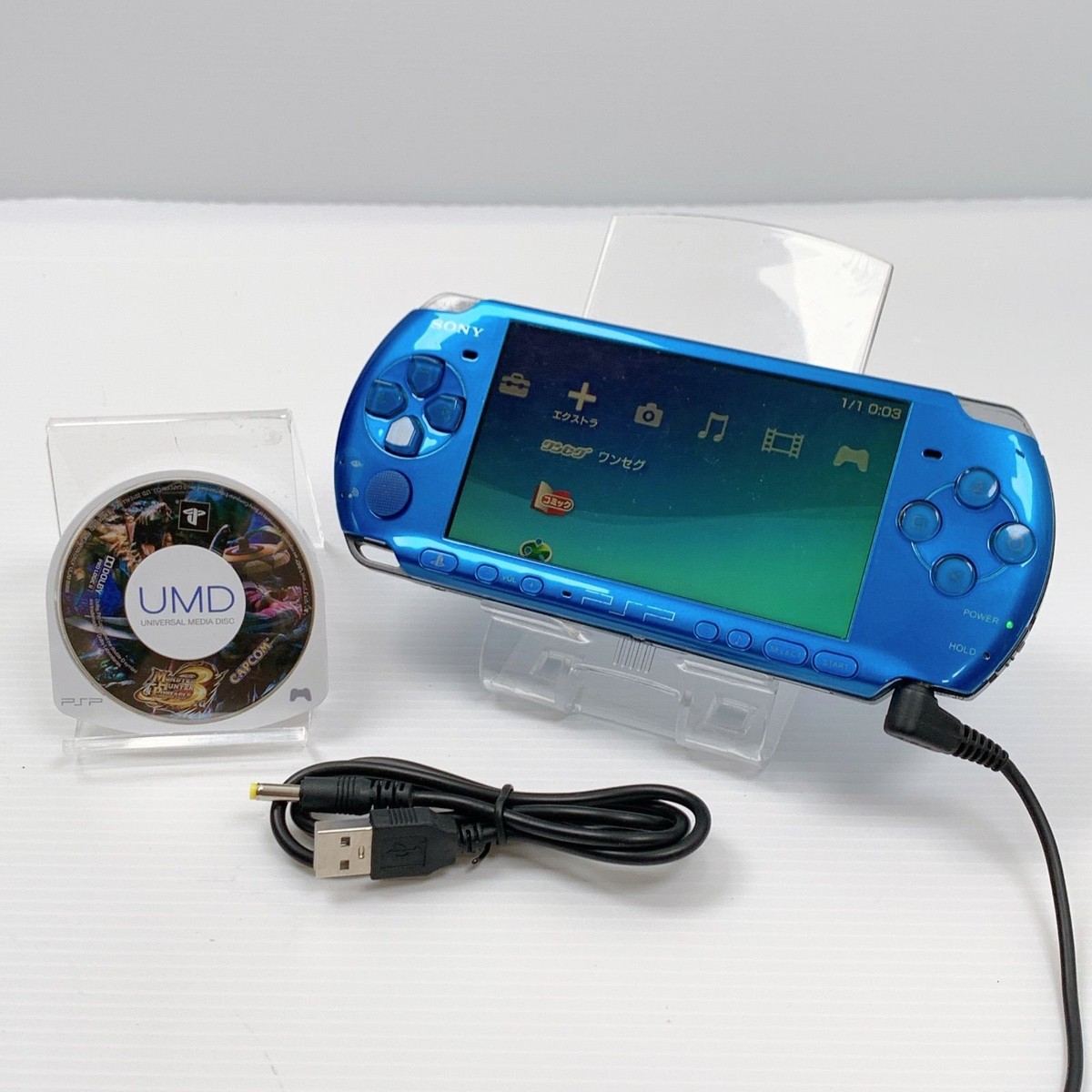 PlayStation Portable - ★完動品‼︎ PSP-3000 VIBRANT BLUE 送料込！ PSP Playstation Portable Vibrant Blue PSP 3000 VB Console
