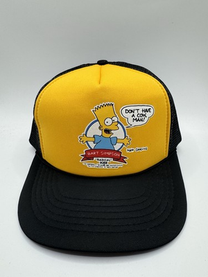 #ad Bart Simpson Trucker Hat 1990 Radical Dude Don’t Have A Cow Snapback Cap $40.00