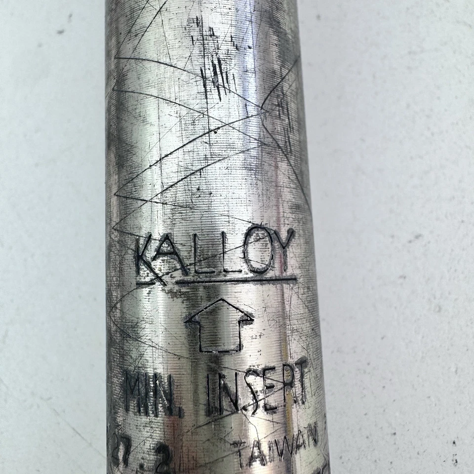 Tija de sillín vintage Kalloy 27,2 mm aleación plateada 300 mm montaña MTB en todo el mundo A10 Foto 4 de 4