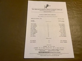 Millwall v Crystal Palace Reserves Neville Ovenden Football Combination 1991 92