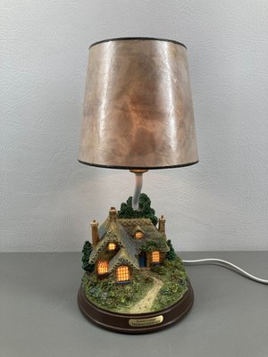 Thomas Kinkade Everett s Cottage Table Lamp w/House Lit Base & Original Shade