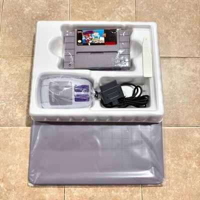 Mario Paint MINT REGION FREE Replacement SNES Mouse & Pad + Super Nintendo Game