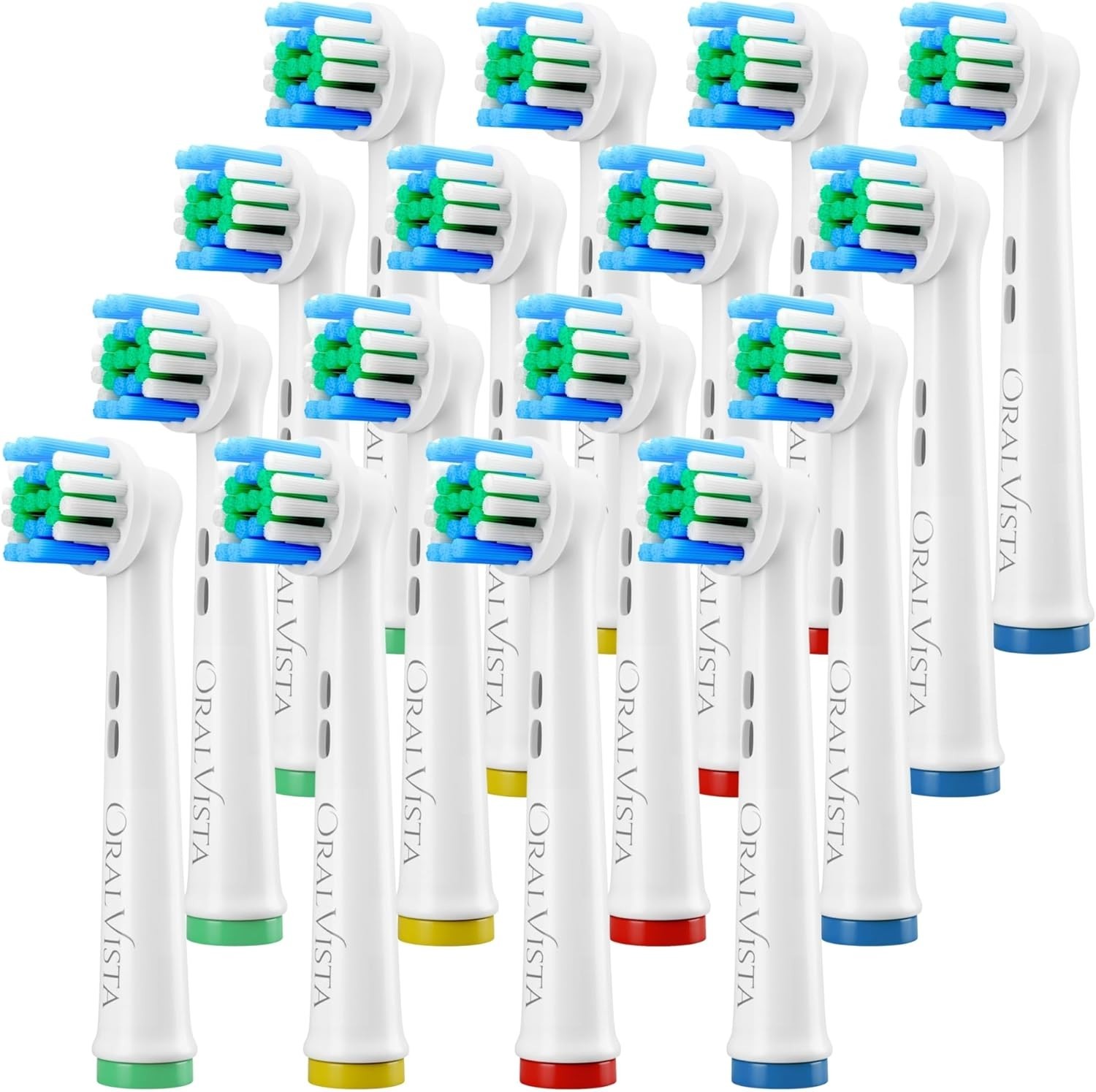 Electric Toothbrush Replacement Heads Compatible with Oral-B Braun – 16 Pack