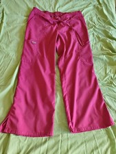 Cherokee Scrub Pants women-Large Petite-Burgundy